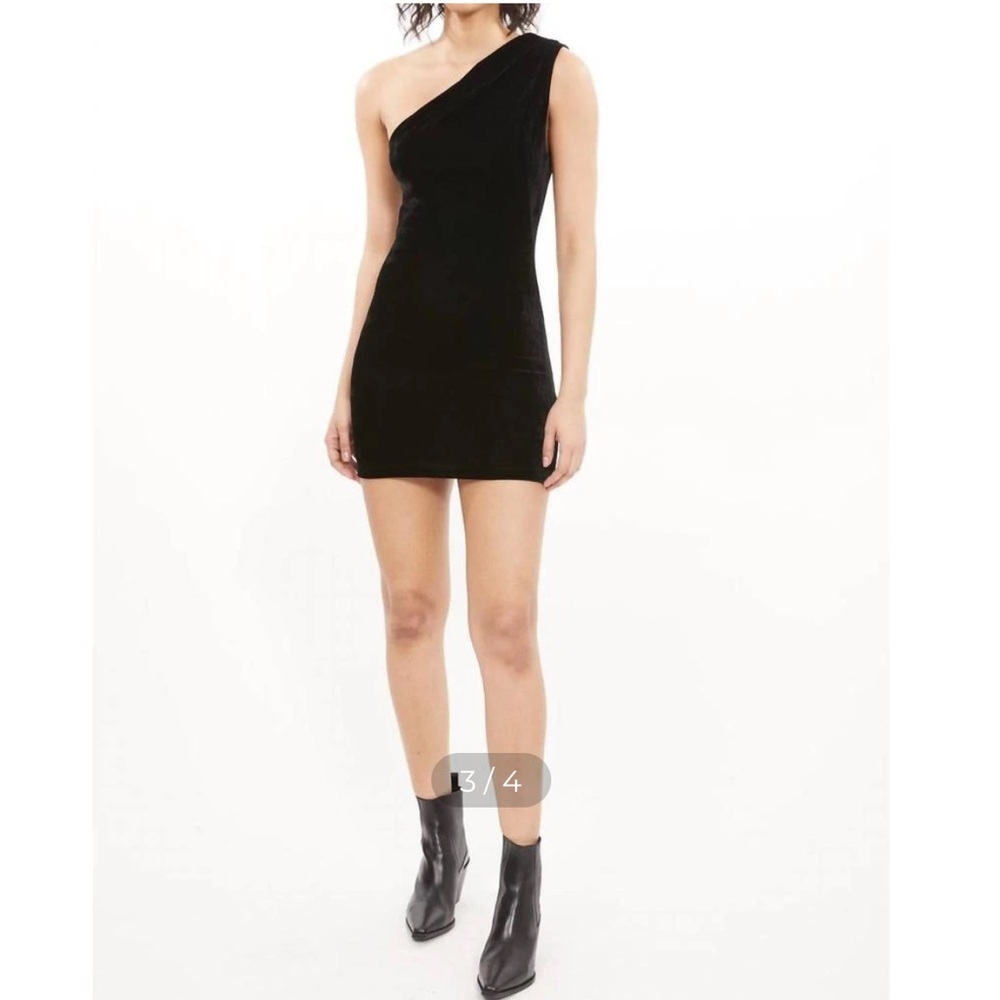 Generation Love Lucette Velour Black Mini Dress